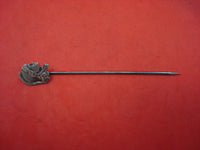 Medallion Sterling Silver Stick Pin with Medallion 2 3/4" Long X 1/2" Diameter