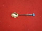 Norwegian Sterling Silver Demitasse Spoon set of 3 vermeil  3 7/8"