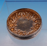 La Pierre Sterling Silver Glass Dresser Jar GW Interior w/ "M" Mono #464 (#9159)