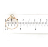 10k Rose Gold Three Stone Victorian Genuine Natural Moonstone Ring 9.5 (#J6941)