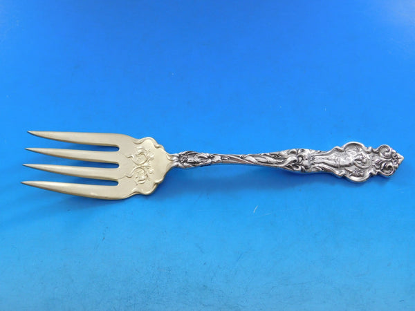 Irian by Wallace Sterling Silver Cold Meat Fork GW 8 1/4" Serving Art Nouveau