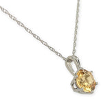 Platinum 1.98 Carat Precious Genuine Natural Topaz Pendant with Chain (#J6967)