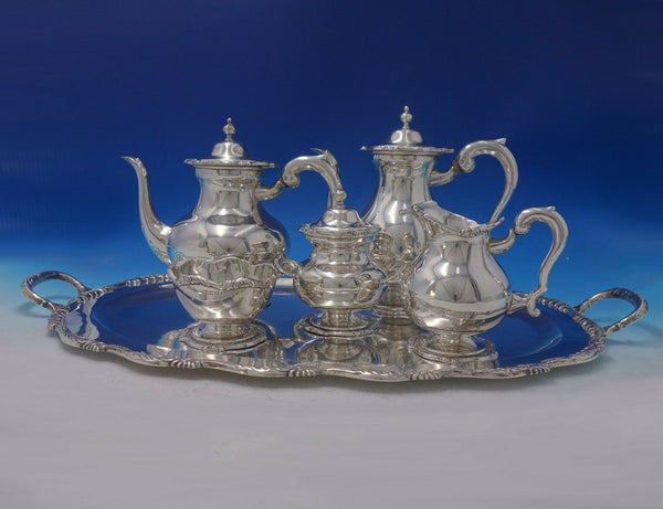 Strasbourg by Unknown Peruvian Sterling Silver Tea Set 5pc with Tray (#5201)