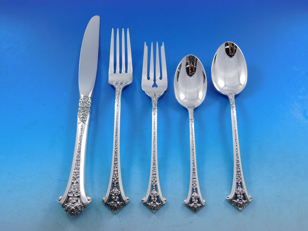 Classic Bouquet by Gorham Sterling Silver Flatware Set for 12 Service 65 pieces