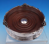 Grape by SJC .950 Silver and Wood Champagne Coaster 2" x 5" (#7787)
