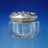 Irian by Wallace Sterling Silver Glass Powder Jar #3000 1 3/4" x 2 3/8" (#6222)