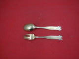 Christmas by A. Michelsen Sterling Silver Fork and Spoon Set 18th anniversary