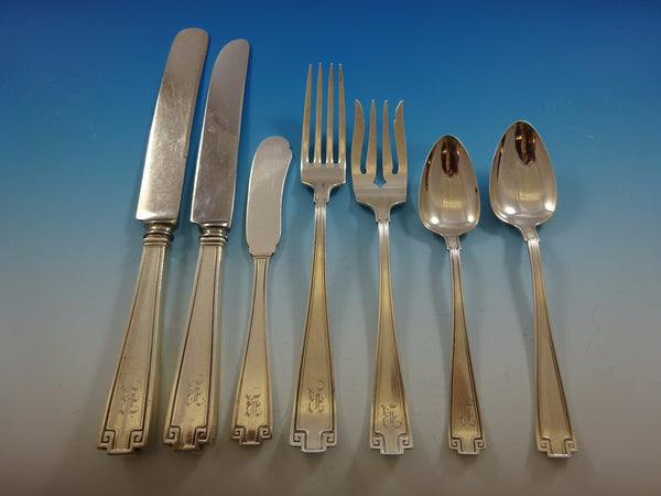 Etruscan by Gorham Sterling Silver Flatware Set Service For 12 Service 79 Pieces