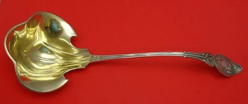 Diana by Wood & Hughes Sterling Silver Punch Ladle Gold Washed Large 14 1/4"