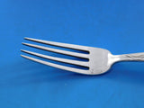 Lap Over Edge Acid Etched by Tiffany Sterling Dessert Junior Fork 6 1/4" Leaves
