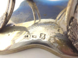 German .800 Silver Sweet Meat Dish Raised w/Bowl & Vine & Grape Motif (#0046)