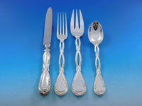 Royal by Puiforcat France Sterling Silver Flatware Set Service 136 pcs Dinner