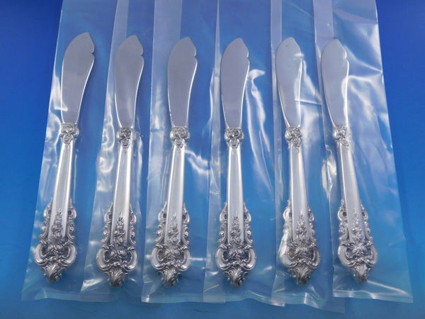Grande Baroque by Wallace Sterling Silver Trout Knife Set 6pc HHWS Custom Made