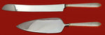 Early American Engraved by Lunt Sterling Silver Wedding Cake Set 2pc Custom HH