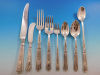 Saint Dunstan Chased by Gorham Sterling Silver Flatware Set Service 72 pc W mono