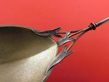 Calla Lily by Whiting Sterling Silver Berry Spoon Goldwashed Stippled 10 1/2"