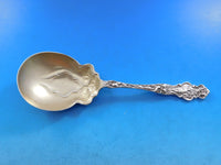 Irian by Wallace Sterling Silver Berry Spoon Small Gold Washed Figural 7 3/4"