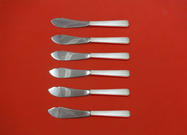 Modern Classic by Lunt Sterling Silver Trout Knife Set 6pc. HHWS Custom 7 1/2"