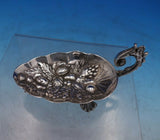 Egyptian Silver Nut Dish Cast Repousse Fruit Flowers Handle Shell Feet (#6747)