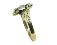 10k Yellow Gold Victorian Garnet and Seed Pearl Ring (#J4695)