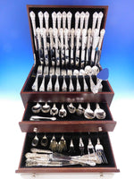 Charles II by Lunt Sterling Silver Flatware Set For 12 Service 174 Pieces Dinner