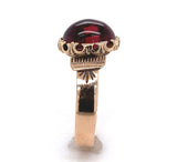 Victorian 9k Yellow Gold Ring with 3.79ct Cabochon Genuine Natural Garnet #J6387