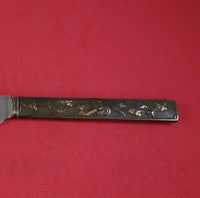 Kozuka by Unknown Bronze Handle Regular Knife with SP Blunt Blade and Birds 9"