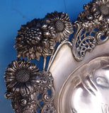 Chrysanthemum Dominick & Haff Sterling Silver Fruit Bowl #1062 12" 20.8ozt #8682