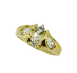 10k Yellow Gold 1ct Genuine Natural Precious Topaz Ring with Diamonds (#J684)