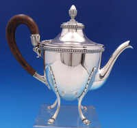 Empire by Buccellati Italian Sterling Silver Tea Set 4pc Plus Tray Spoon (#8307)