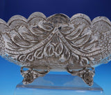 Egyptian .900 Silver Bread Tray / Bread Bowl Repoussed Design Cast Feet (#3863)