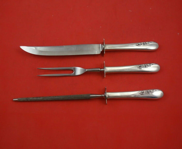 Blossom Time by International Sterling Silver Steak Carving Set 3pc HH WS