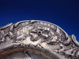 Belgian Silver Wolfers Brothers Art Nouveau Chased Flowers Plate (#4319)