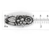 Sterling La Paglia Pin Handwrought Cast 3-D Flowers Leaves c.1940s (#J6855)
