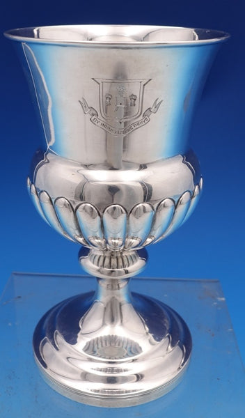 Kirk Sterling Silver Goblet w/ Crest #2728 6" x 3 1/2" Very Heavy 8.2 ozt. #8477
