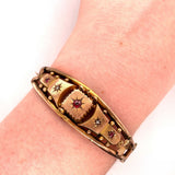 Victorian 9k Rose Gold Diamond Bangle Bracelet (#J5534)