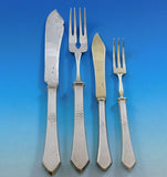 Art Deco by Josef Carl Klinkosch Vienna Austria 800 Silver Flatware Set Service