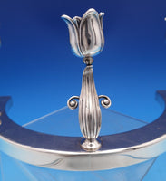 Georg Jensen USA Sterling Silver Candlestick Pair 3-Light #190-2 Figural (#8063)