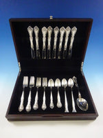 Alencon Lace by Gorham Sterling Silver Flatware Set For 8 Service 42 Pieces