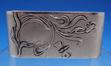 Portuguese .833 Silver Napkin Ring Set 6pc in Box w/ Tulips Butterflies (#9099)