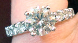 14k 1.14ct Round Genuine Natural Diamond Engagement Ring w/ GSI Report (#J2927)