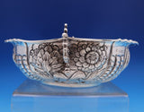 Charles Stuart Harris English Victorian Sterling Silver Bowl Oval Flowers #8424