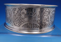 William Kerr Sterling Silver Child's Bowl Acid Etched with Four Seasons (#7771)