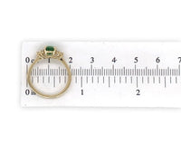 14k Gold 1.11ct Tsavorite Green Genuine Garnet and .14ct Diamond Ring (#J7114)