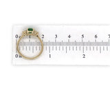 14k Gold 1.11ct Tsavorite Green Genuine Garnet and .14ct Diamond Ring (#J7114)