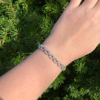 14k White Gold 2.20 Carat TW Genuine Natural Diamond Tennis Bracelet (#J7038)