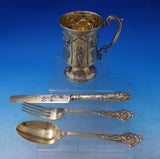 Canova by George Adams Sterling Silver Traveling Set 4pc #744 (#7238)
