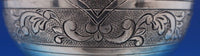 Italian Sterling Silver Goblet with beaded floral & engraved design (#8370)