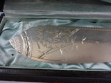 Moresque by Wendt Sterling Silver Serrated Cake Knife In Original Fitted Box