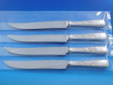 Old Maryland Engraved by Kirk Sterling Silver Steak Knife Set Texas Sized Custom